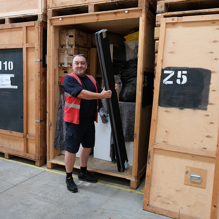 Secure container storage at Bradshaw Moving Services in Leicester.